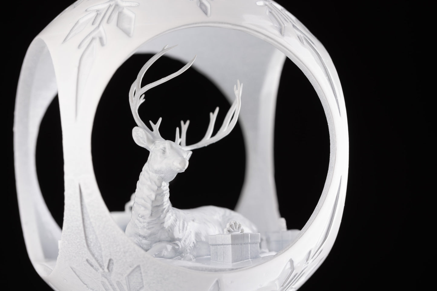 Christmas tree bauble deer standing shine