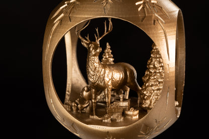 Christmas tree bauble deer standing