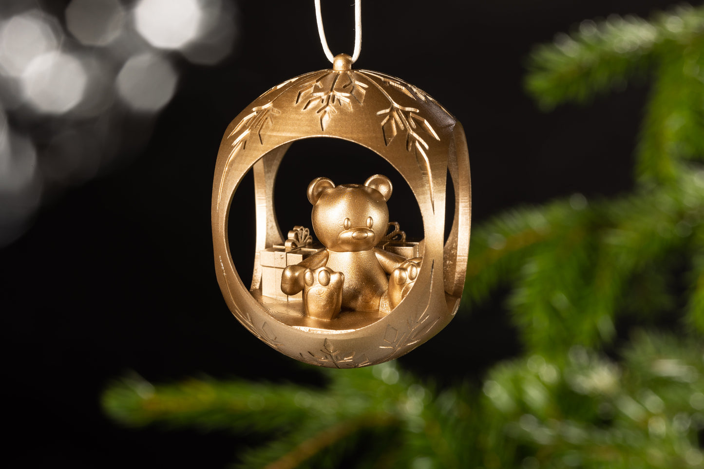 Christmas tree bauble large teddy fall damage SALE