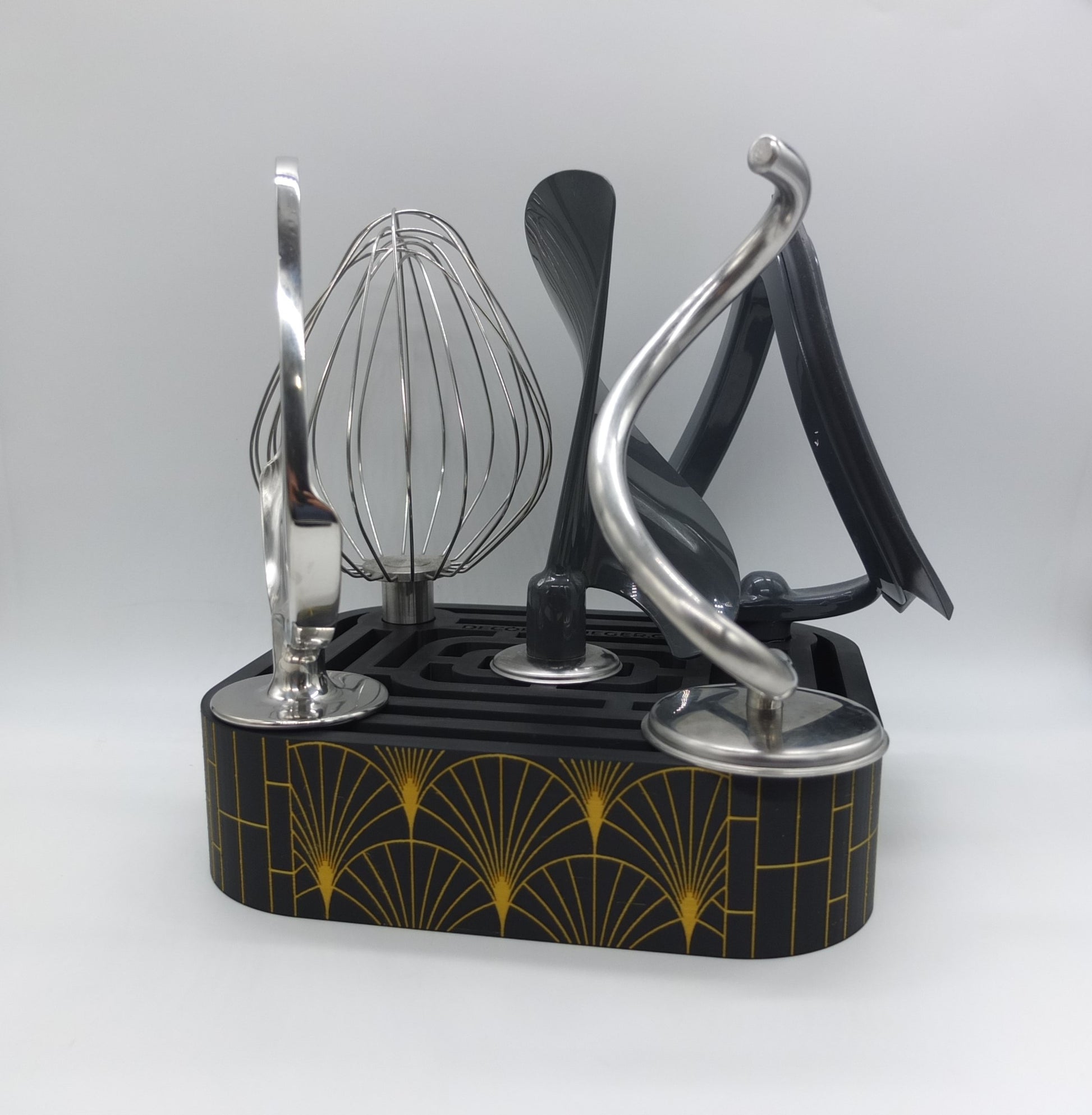 aufbewahrung küchenmaschine Kenwood Chef Aufsätze Halter für 5 Aufsätze Art Deco Stil – Decor-Krueger