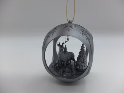 Christmas tree bauble deer standing, left antlers missing SALE