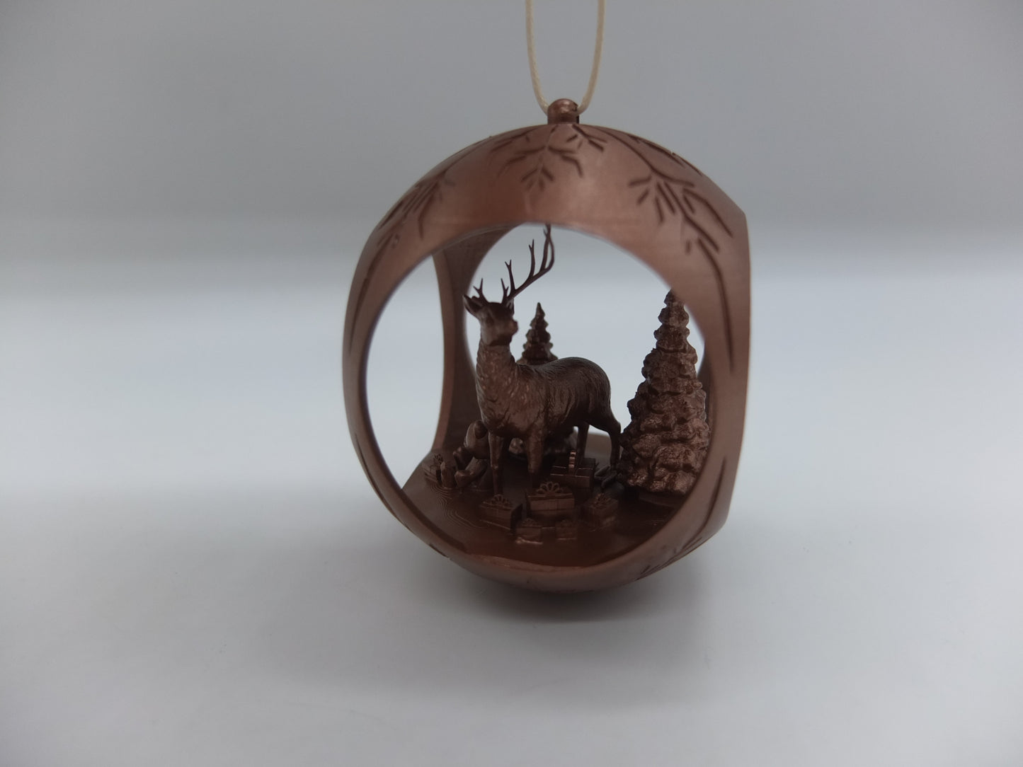 Christmas tree bauble deer standing, left antlers missing SALE